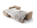 Coltar extensibil stanga 5 locuri, modular, cu lada depozitare, Ella, Micadoni Home, 271x174x94 cm, catifea, bej inchis