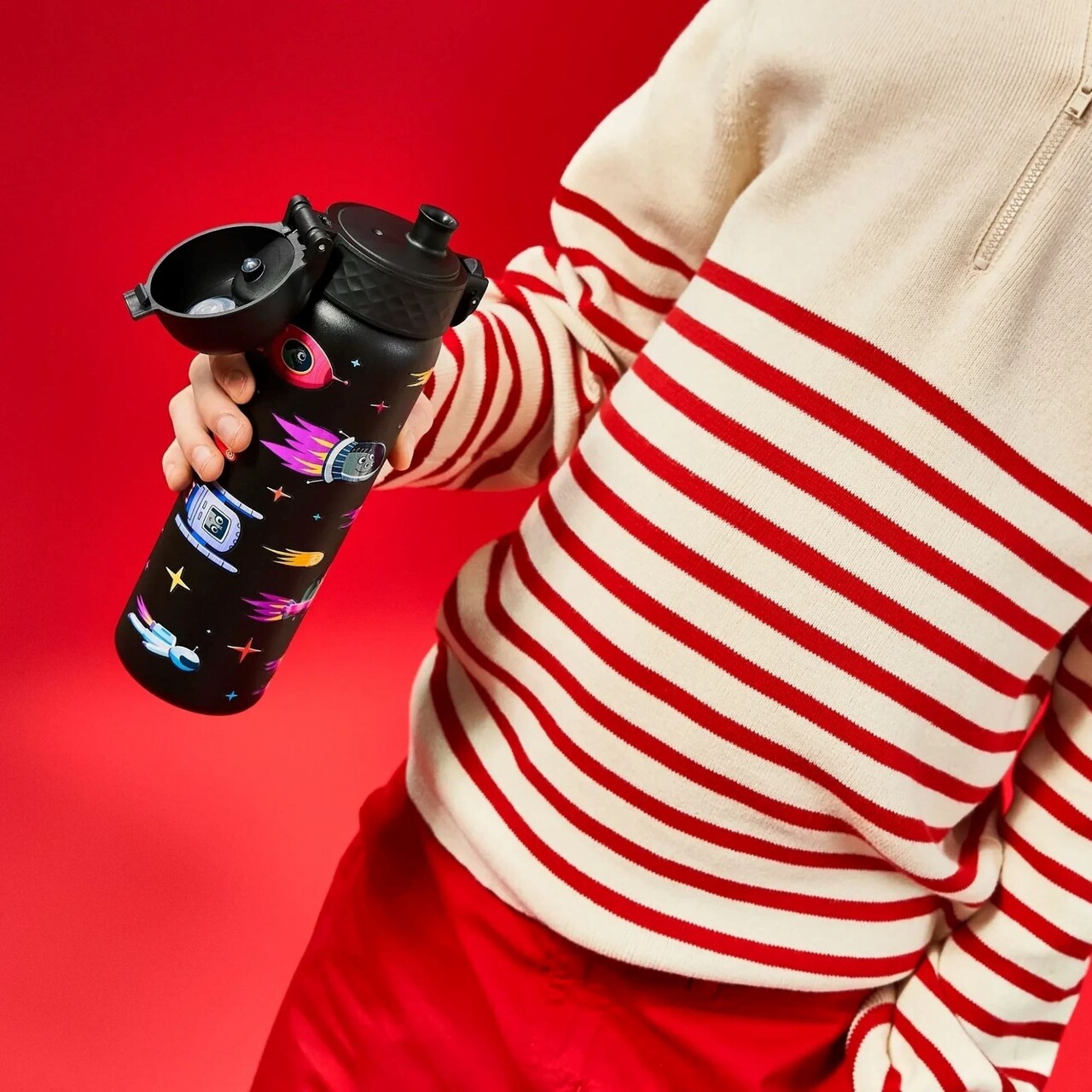 Sticla apa pentru copii Slim, inox, 600ml, Spaceships - Ion8 - view 8