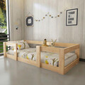 Patut pentru copii Baby Nest, Dekzy, Plus 107, 196x96x55 cm, Stejar