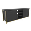 Comoda TV, Retricy, Otis, 140x35.3x50.8 cm, PAL, Aur/Antracit