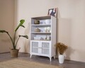Corp biblioteca, Wolina, Calvin, 90x158x41 cm, MDF , Alb / Stejar