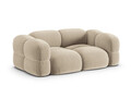 Canapea 3 locuri, Loretto, Cosmopolitan Design, 210x100x68 cm, catifea, bej deschis