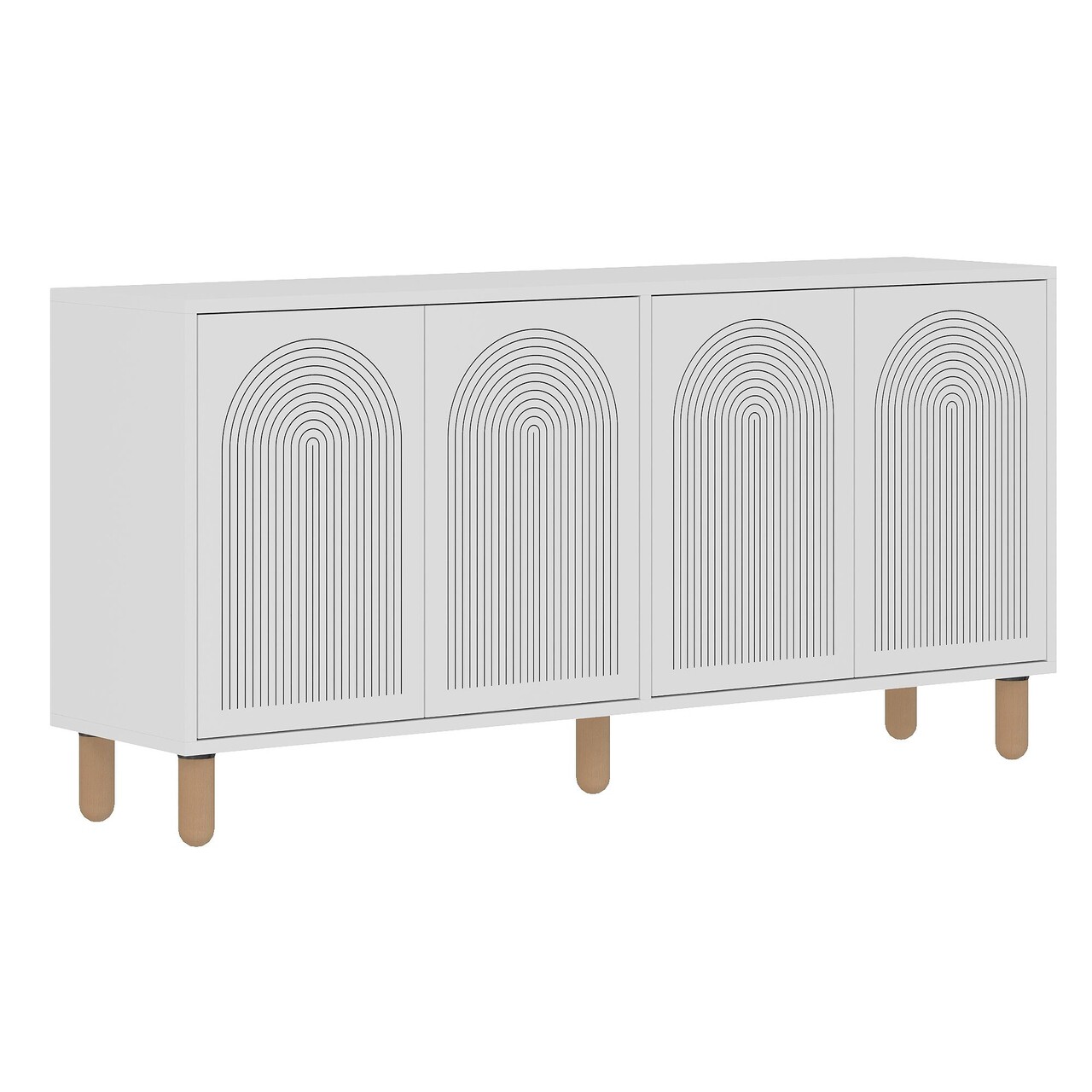 Consola, Hanah Home, Doresta, 150x73x36 cm, PAL, Alb - imagine 5