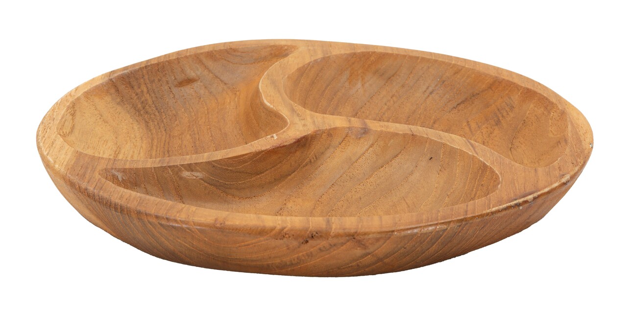 Sculptura decorativa / vas decorativ Tray, Mauro Ferretti, 25.5x25.5x3 cm, tec reciclat, lucrat manual, model unicat, maro