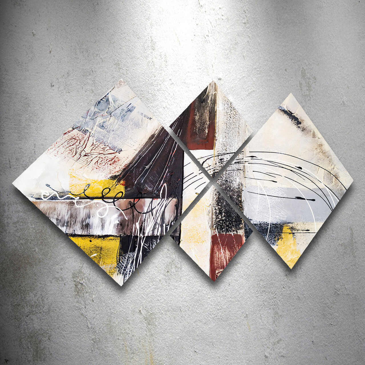 Set 4 tablouri decorative, 4MDF1188699853, MDF, Imprimat UV, Multicolor - 1 | YEO