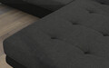 Coltar extensibil dreapta 4 locuri ELTAP, Armd-50, Armando, 289x203x85 cm, lemn/poliester, gri inchis/negru