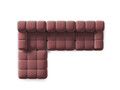 Canapea modulara 4 locuri, Bellis-51, Micadoni Home, 282x188x70 cm, catifea, roz