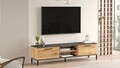 Comoda TV, Locelso, RL1-AA, 160x39.1x35 cm, Pin Atlantic / Antracit