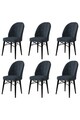 Set de scaune, Charlotte, Ritim, Metal, Antracit / Negru