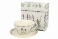 Ceasca cu farfurie Lavender, Duo, 300 ml, portelan, multicolor
