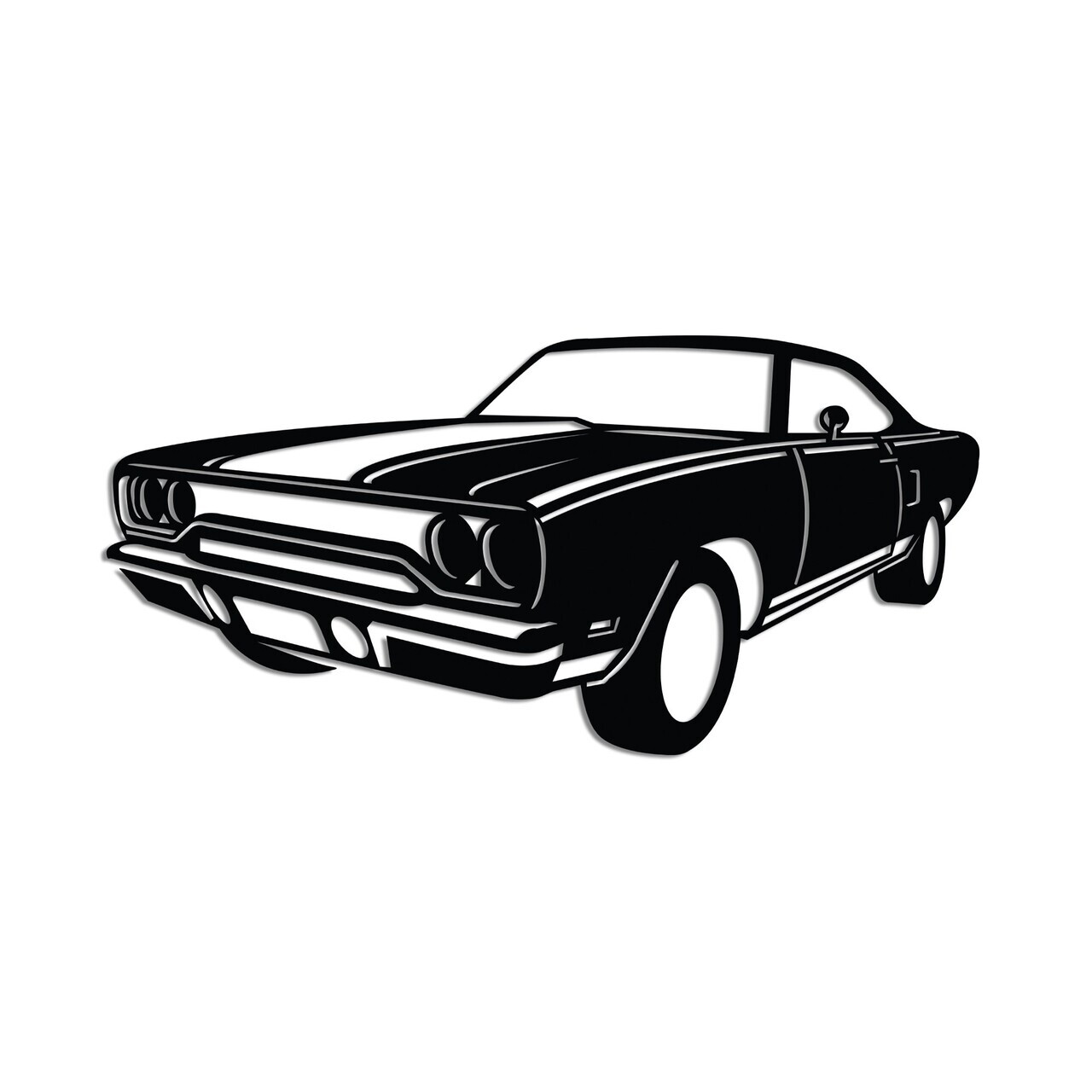 Decoratiune de perete, Plymouth GTX, Dimensiune: 60 x 30 cm , Negru — imaginea 5