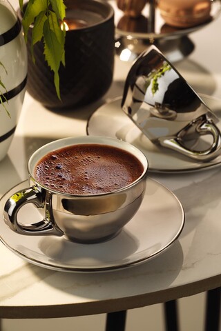 Set de cafea Kutahya Porselen, ST04KT54020, 4 piese, portelan Kutahya Porselen