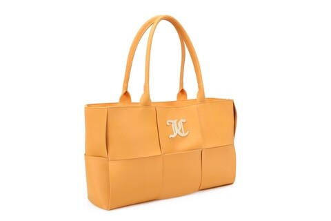 Geanta Juicy Couture 105, 40x12x25 cm, piele ecologica, galben