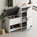 Pantofar, Decortie, Haven Shoe Bench, 101.5x80.5x35.5 cm, PAL, Alb