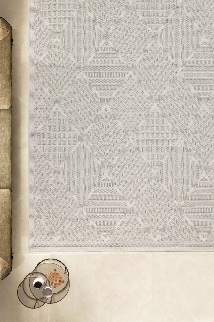 Covor, Fava, 200x290 cm, Polipropilena, Alb — imaginea 6