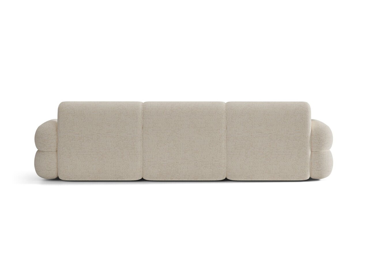 Canapea 4 locuri, Neo, Micadoni Home, 305x100x83 cm, tesatura Chenille Silencio, bej deschis — imaginea 4