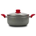 Set pentru gatit cu invelis stone antiaderent Nature, NAVA, 5 piese, aluminiu