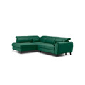 Coltar extensibil stanga 4 locuri ELTAP, LT-35LU, Noble, 255x201x100 cm, lemn/poliester, verde inchis