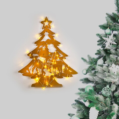 Decoratiune de luminoasa XMASGOLD-024, Tanelorn, 59×70 cm, metal, auriu Decoratiuni si ornamente