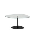 Masuta de cafea, Neostill, Soho, 85x40x67 cm, Sticla temperata, Transparent/Negru