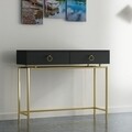 Consola ASTORIA, Gauge Concept, 118x37x92 cm, PAL, negru/auriu