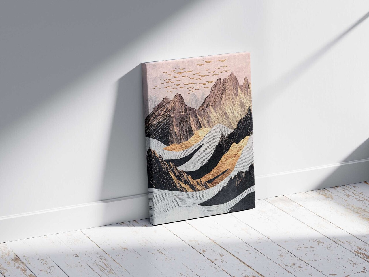 Tablou decorativ, YNS-1034-70 x 100, Lemn, Multicolor - view 3