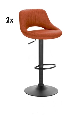 Set 2 scaune bar, Bedora Harvey, piele ecologica, maro deschis Bedora imagine 2022 by aka-home.ro