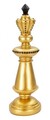 Statueta decorativa / Piesa de sah Rege, Gold King, Mauro Ferretti, Ø11 x 32.5 cm, polirasina, auriu/negru