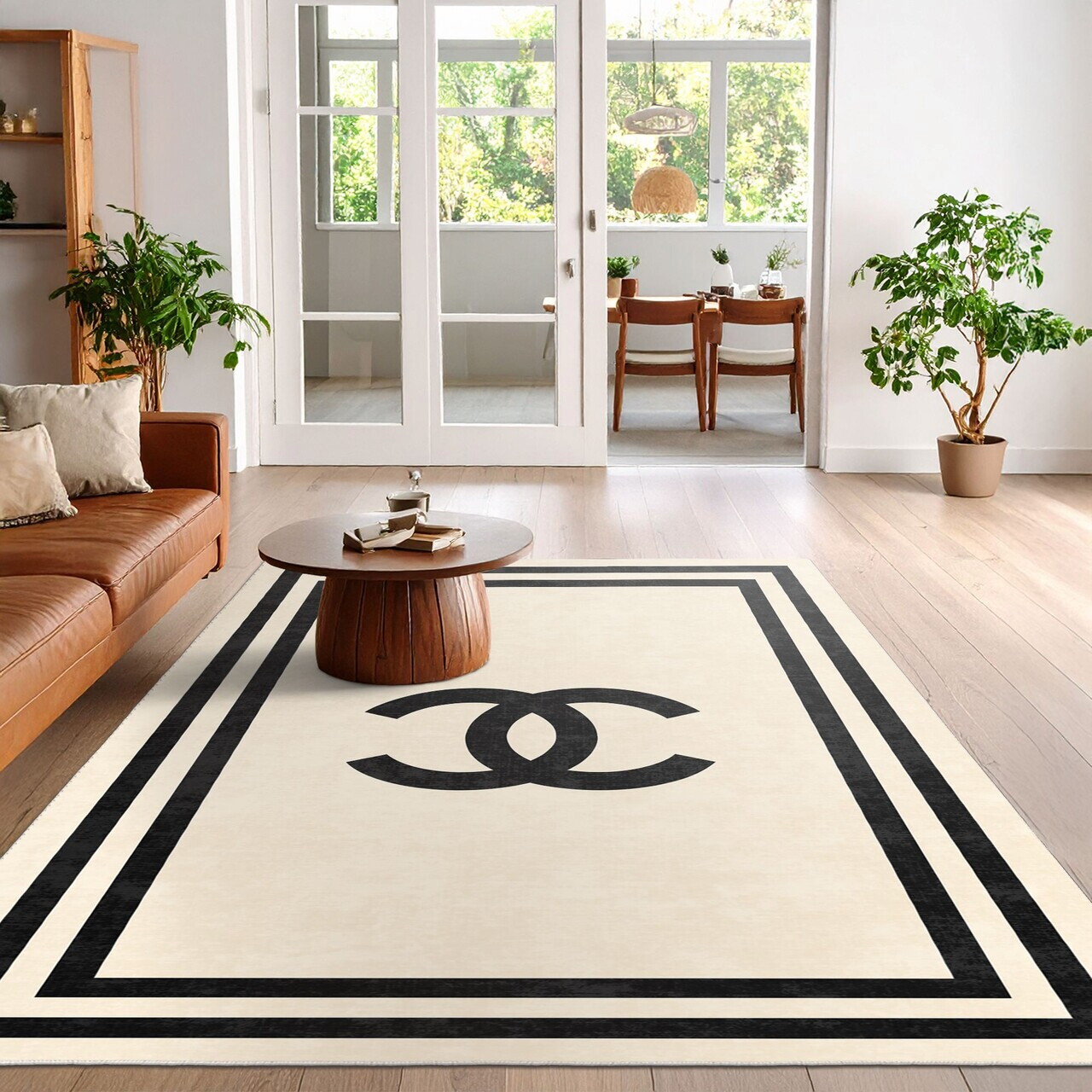 Covor, Hmnt754, 80x200 cm, Poliester, Bej/Negru — imaginea 2