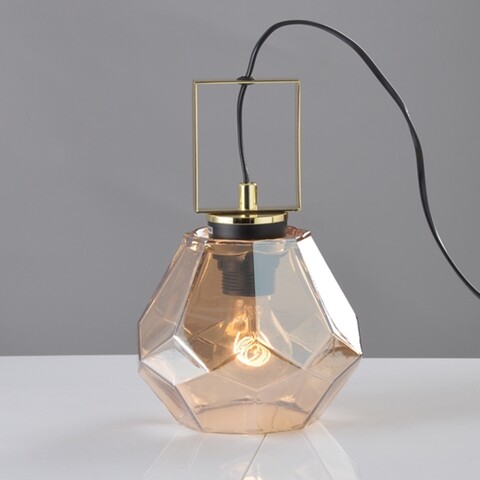 Lampa Aca Lighting, DIAMONDRA, 18×24,5 cm, 1xE27, 40W Aca Lighting imagine 2022 by aka-home.ro