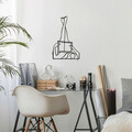 Decoratiune de perete, i Love Reading, Metal, Dimensiune: 42 x 69 cm, Negru
