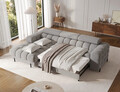 Coltar extensibil dreapta 3 locuri ELTAP, LT-04SO, Felro, 285x181x93 cm, lemn/poliester, gri inchis