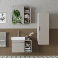Set Dulap de Baie cu Chiuvetă și Oglindă (3 Piese), Hanah Home, 2941, PAL MELAMINAT, Gresie
