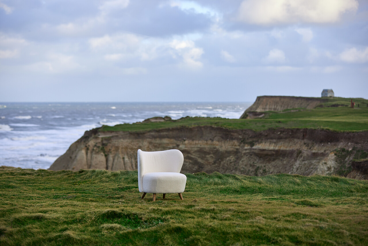 Fotoliu Crosby, Actona, 76x73x82 cm, plus teddy/lemn de cauciuc, crem - view 6