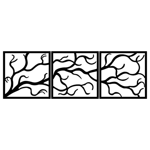 Decoratiune de perete, Tree 13, Tanelorn, 136×45 cm, metal