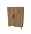 Dulap multifunctional, Hanah Home, 3 Raf 2 Kapak, 65x94.5x32 cm, Maro