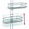 Organizator suspendat de baie pentru capul de dus Linea, iDesign, ajustabil, 27x11.5x56 cm, otel