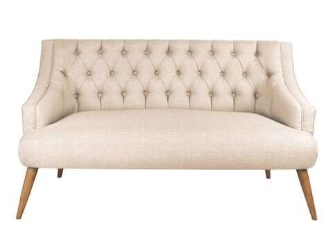 Canapea fixa Lamont, Zeon, 2 locuri, 140x74x80 cm, lemn, crem 140x74x80 imagine model 2022