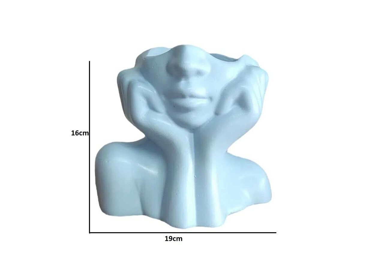 Vaza, Iskandinav Layd, Ceramica, Albastru deschis