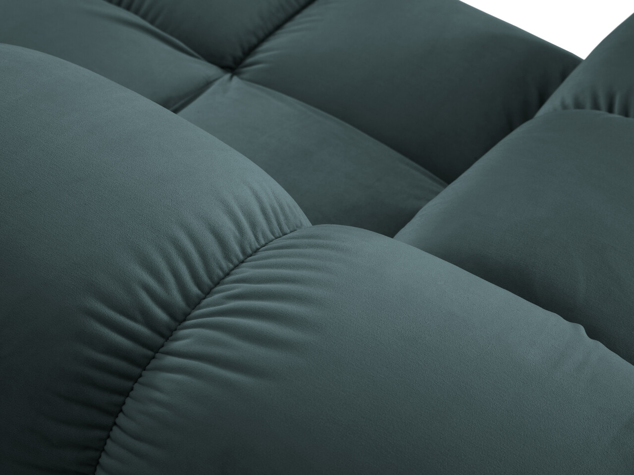Sezlong living stanga 1 loc, Bellis, Micadoni Home, BL, 155x94x70 cm, catifea, albastru petrol - view 5