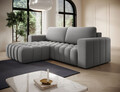 Coltar extensibil stanga 4 locuri ELTAP, Bon-18, Bonett, 250x175x92 cm, lemn/poliester, gri deschis
