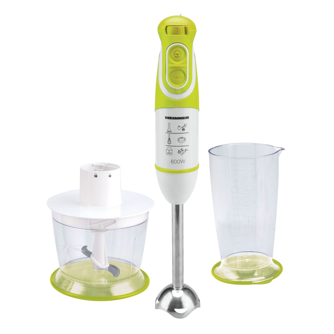 Blender De Mana, Heinner, Multifunctional, 600 W, 5 Viteze, Verde