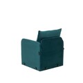 Canapea extensibilă cu 1 loc, Futon, 859FTN2878, Metal , Verde petrol