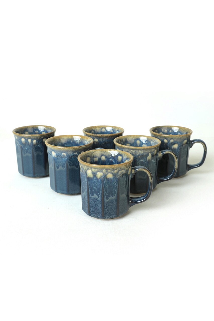 Set cani, Keramika, 275KRM2101, Ceramica , Nu absoarbe apa, Albastru - 1 | YEO