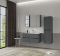 Dulap de baie cu chiuvetă, Hanah Home, Side 100 v3, Antracit mat