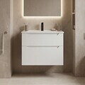 Dulap de baie cu chiuvetă, Hanah Home, Messina 65 v2, Alb mat