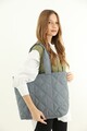 Geanta shopper, Madamra, 21KT12-002 - Grey, textil, gri