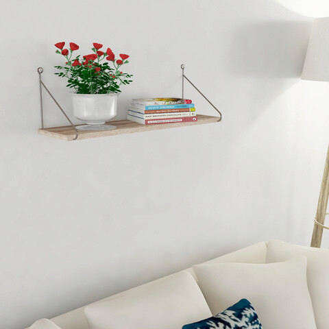 Raft de perete, decormet, armoni, 72x20x20 cm, maro