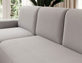 Coltar extensibil stanga 4 locuri ELTAP, Aurumm, 285x180x92 cm, lemn/poliester, gri deschis