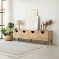 Comoda TV, Neostill, Four Seasons, 180x50x35 cm, Cadru: PAL MELAMINAT 100%., Stejar